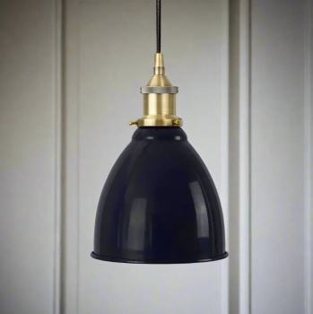 Navy Blue Classic Painted Small Pendant Light